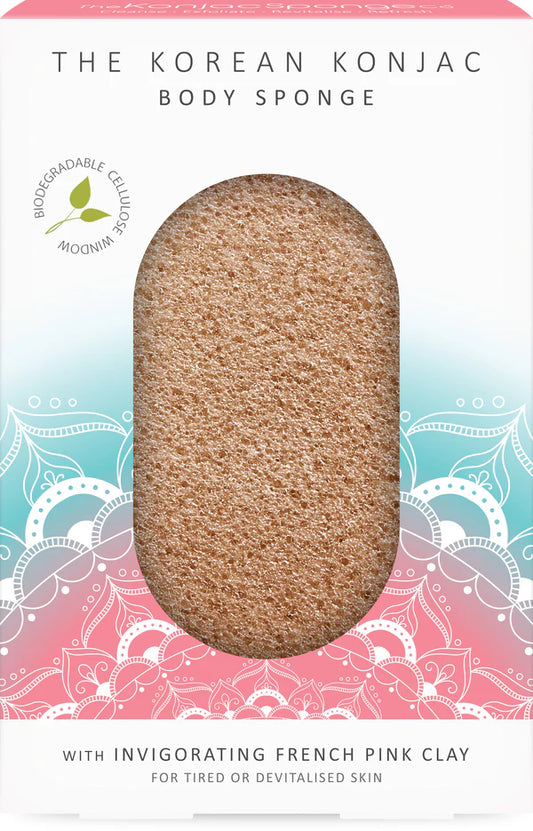 The Mandala Pink Clay  Body & Facial Sponge